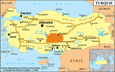 localisation cappadoce en turquie