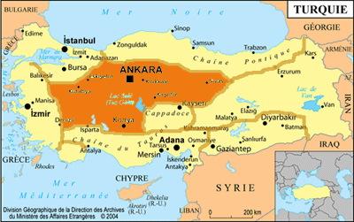 Ankara et Anatolie centrale - carte