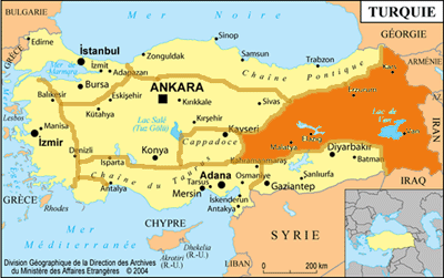 Est de la Turquie, Kurdistan